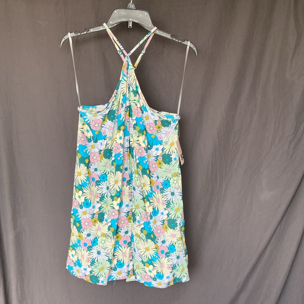 3/$24 SO dress Halter neck swing mini dress floral print dress boho M jr - Picture 5 of 17
